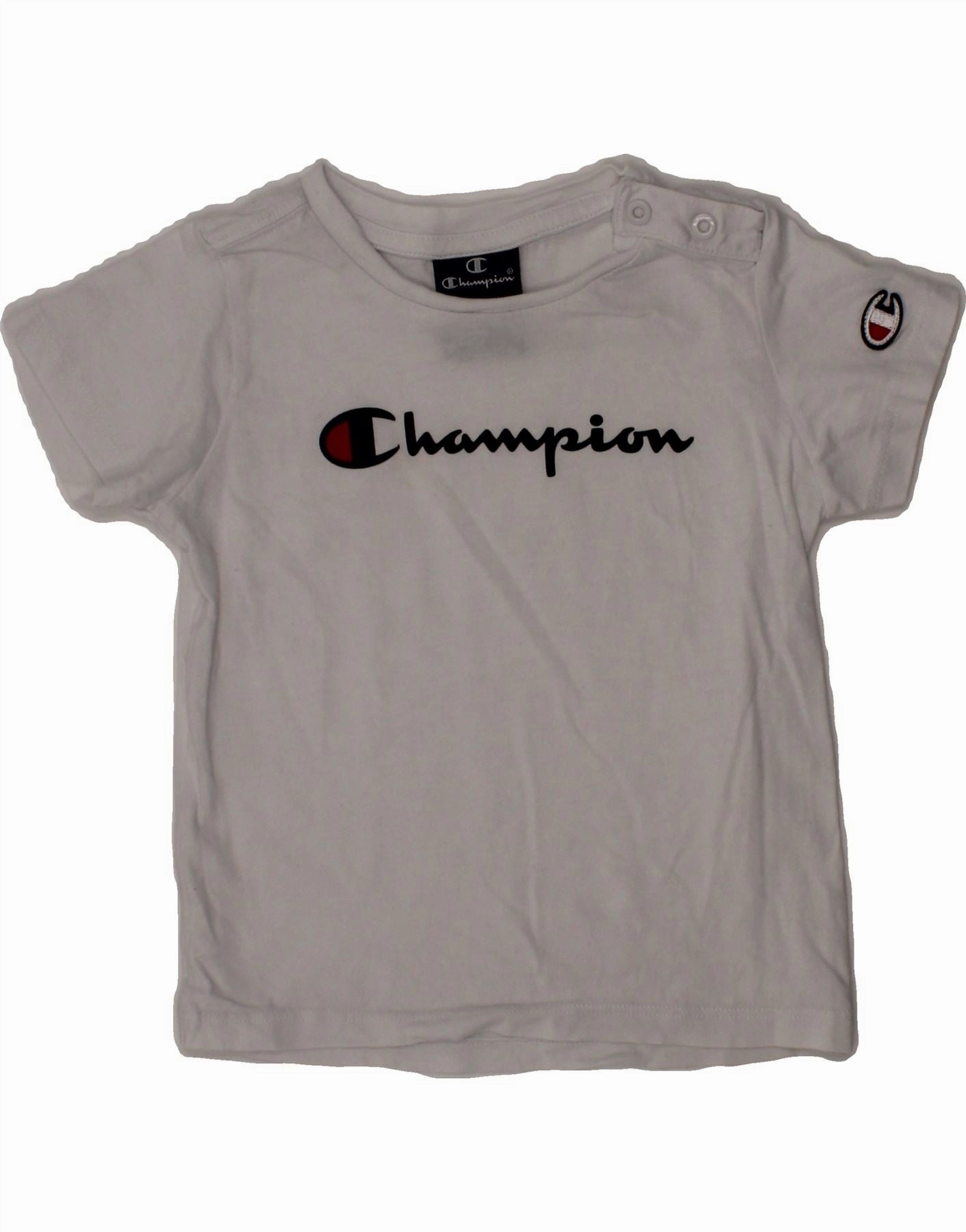 Timeless elegance Glossy Texture CHAMPION Baby Boys Graphic T-Shirt Top 12-18 Months Medium White