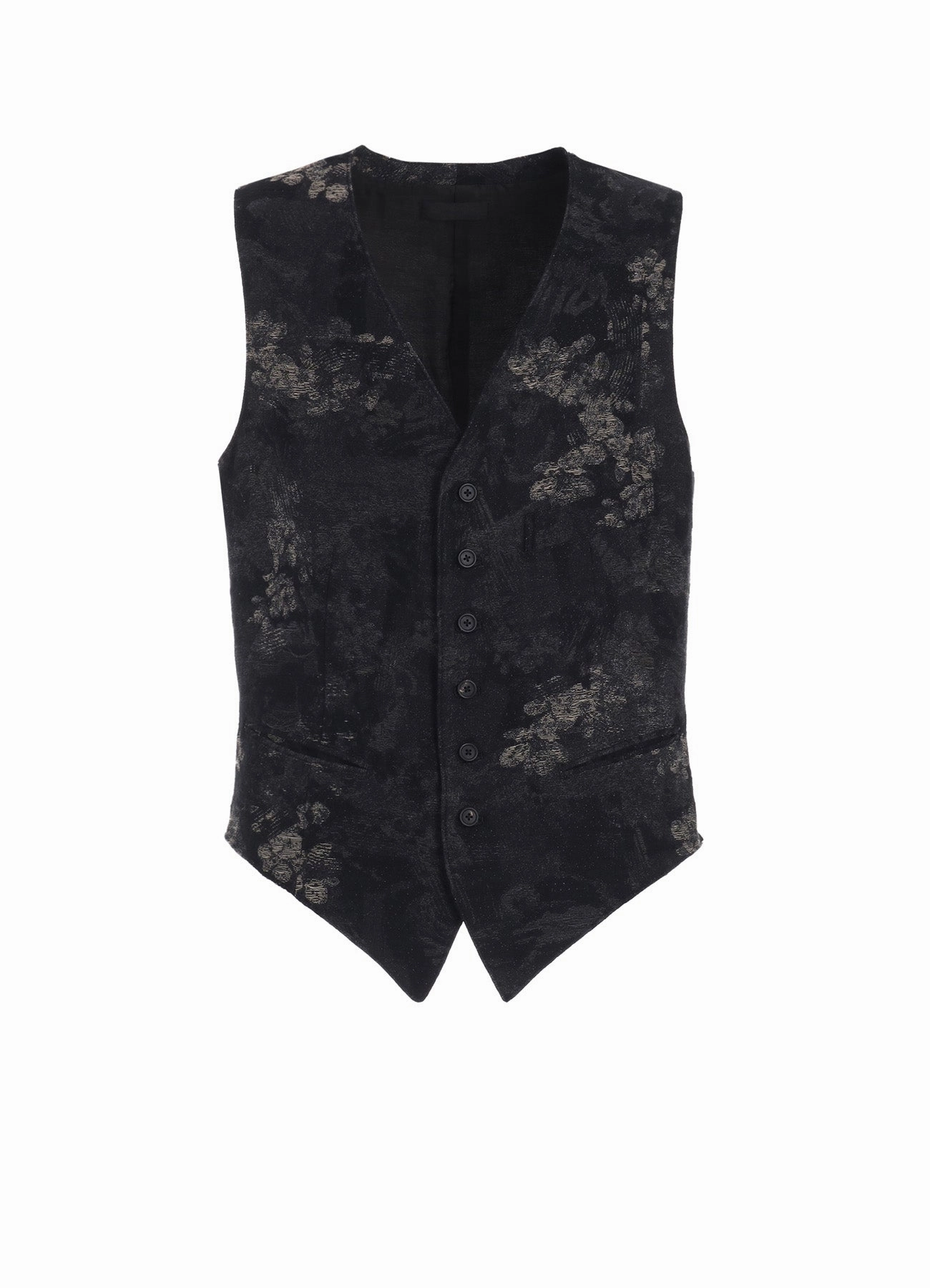 Back Ventilation Design FADED FLORAL JACQUARD VEST