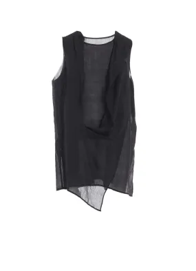 High-Quality Material RAMIE LAWN DOUBLE FRONT DRAPE SHIRT