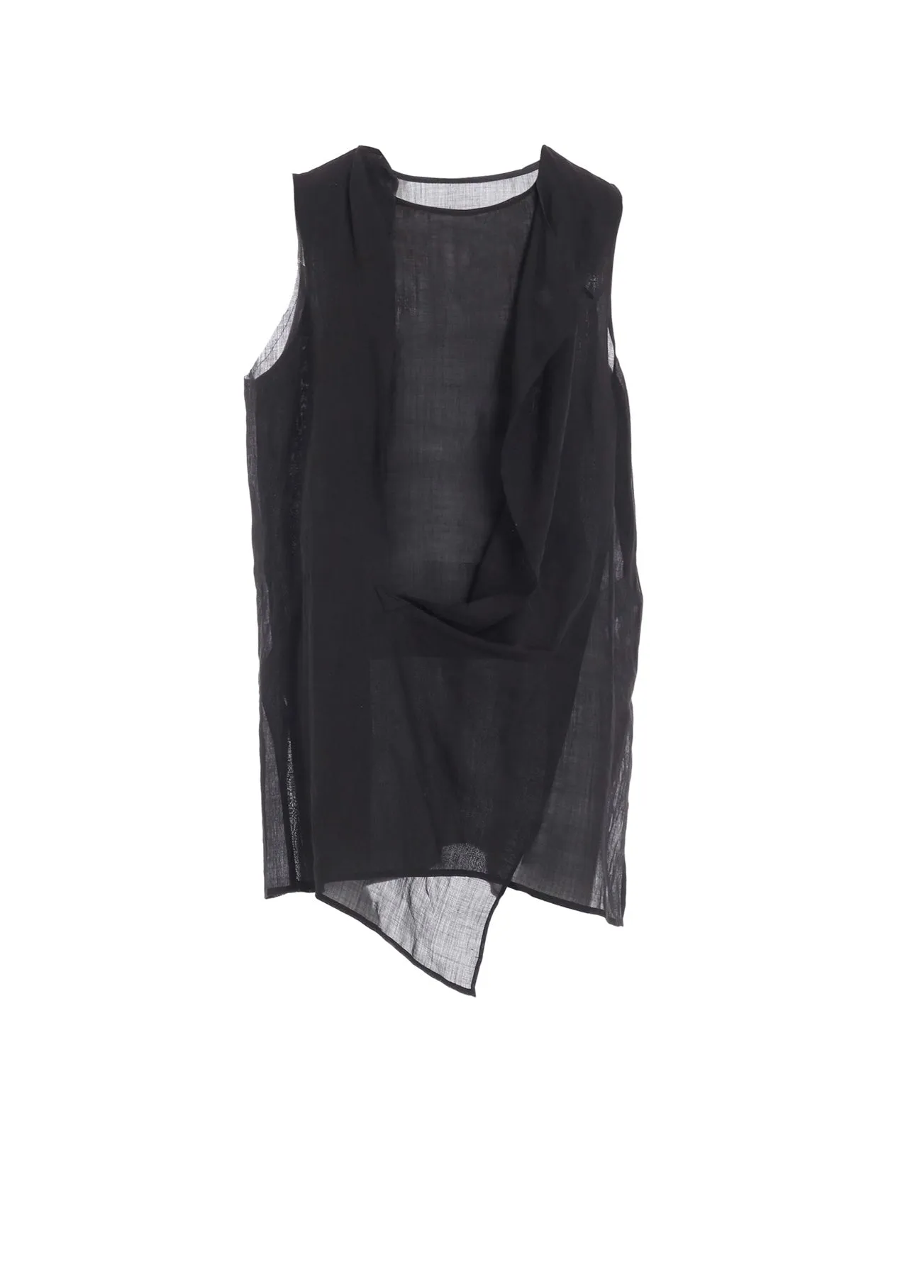 High-Quality Material RAMIE LAWN DOUBLE FRONT DRAPE SHIRT