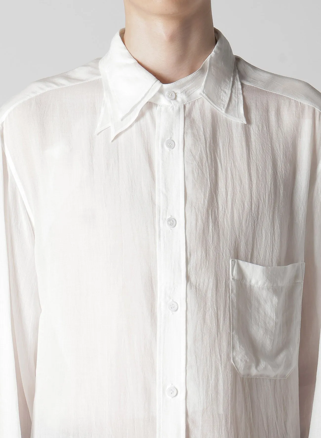 60 CELLULOSE LOAN TRIPLE COLLAR SHIRT Laser Cut Edge Detail
