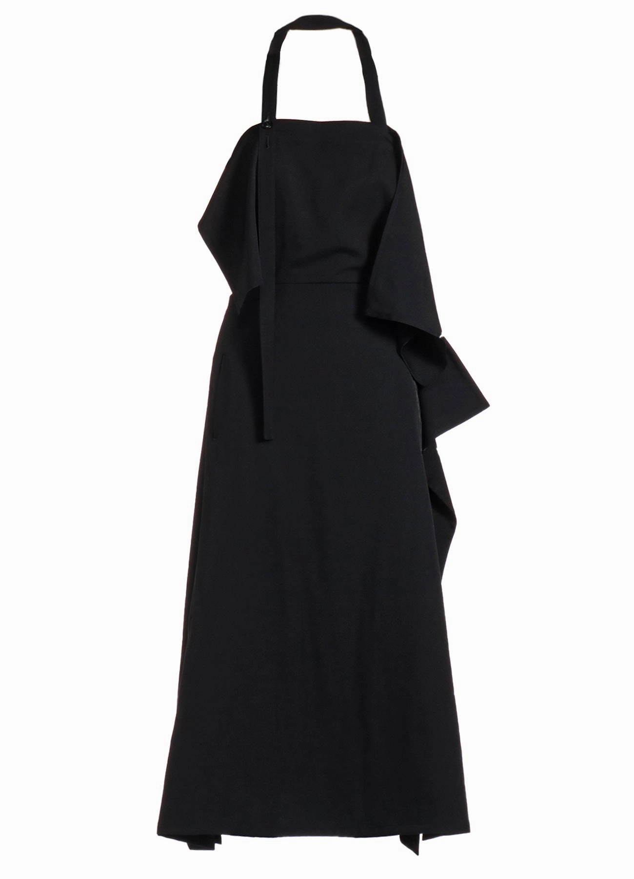 WOOL GABARDINE APRON DRESS Silk-Blend Timeless Design