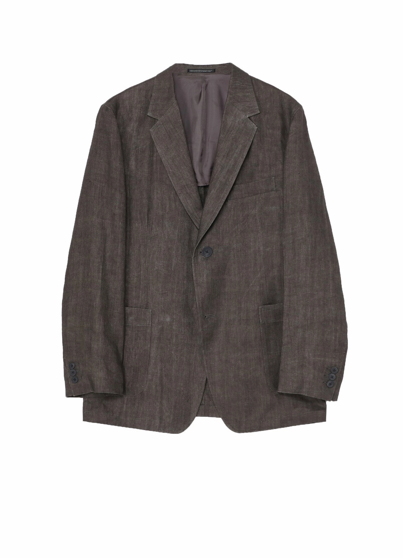 INK DYED TWILL OUT POCKET JACKET Full Zip Closure