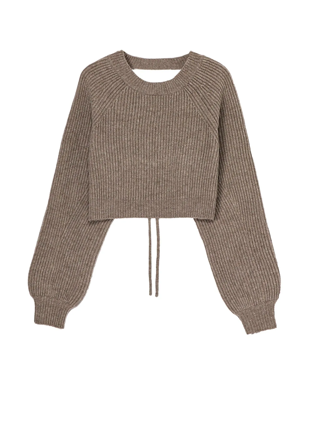 DoubleLayered Collar SUPREME B R-BACKLESS CROPPED TOP