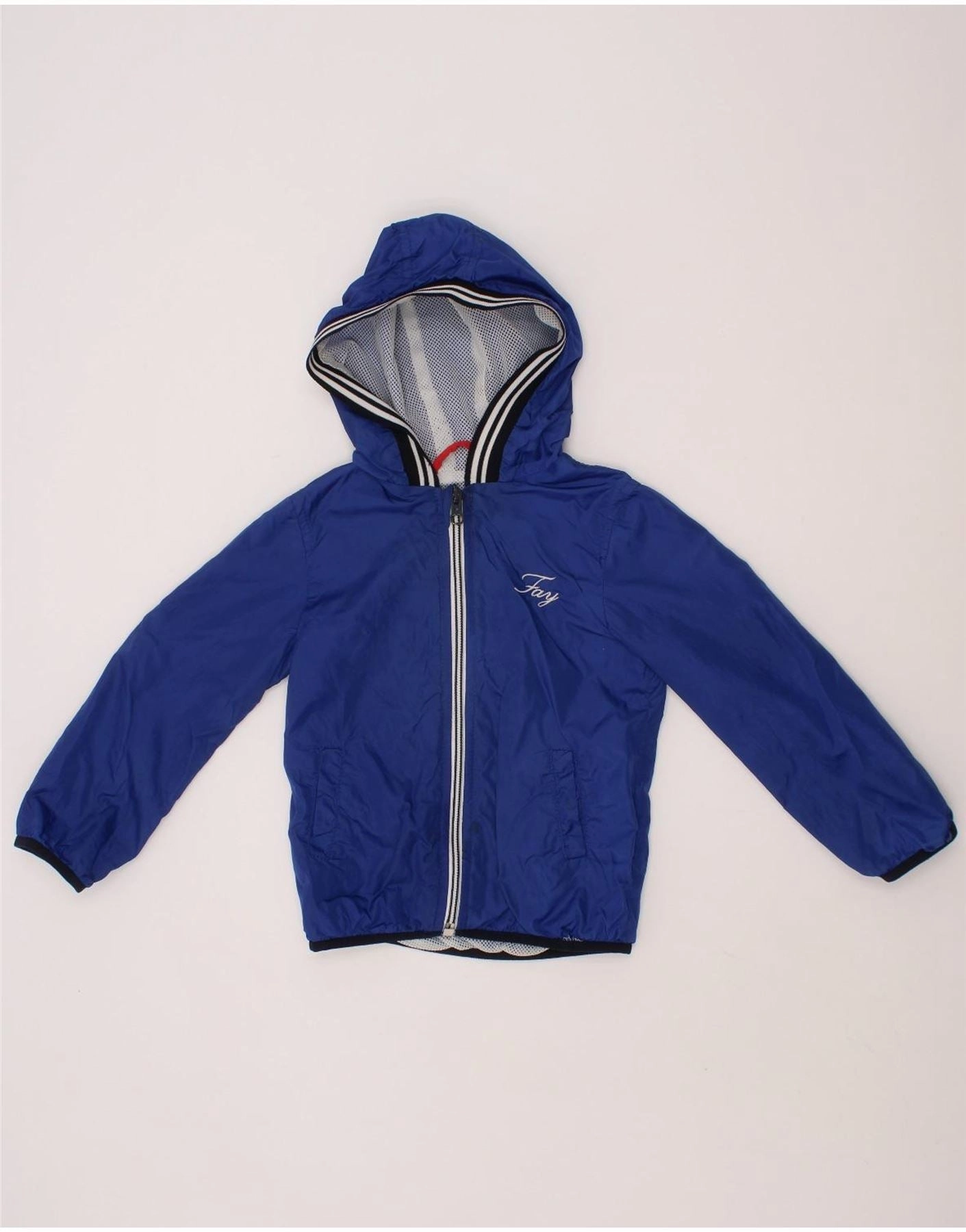 FAY Baby Boys Hooded Rain Jacket 12-18 Months Blue Versatile Layering Piece Thermal Shield