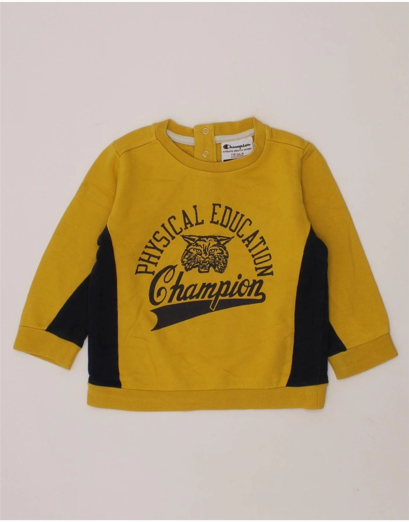 Turtleneck Variation UVProtective Knit Density CHAMPION Baby Boys Sweatshirt Jumper 9-12 Months Small  Yellow Colourblock