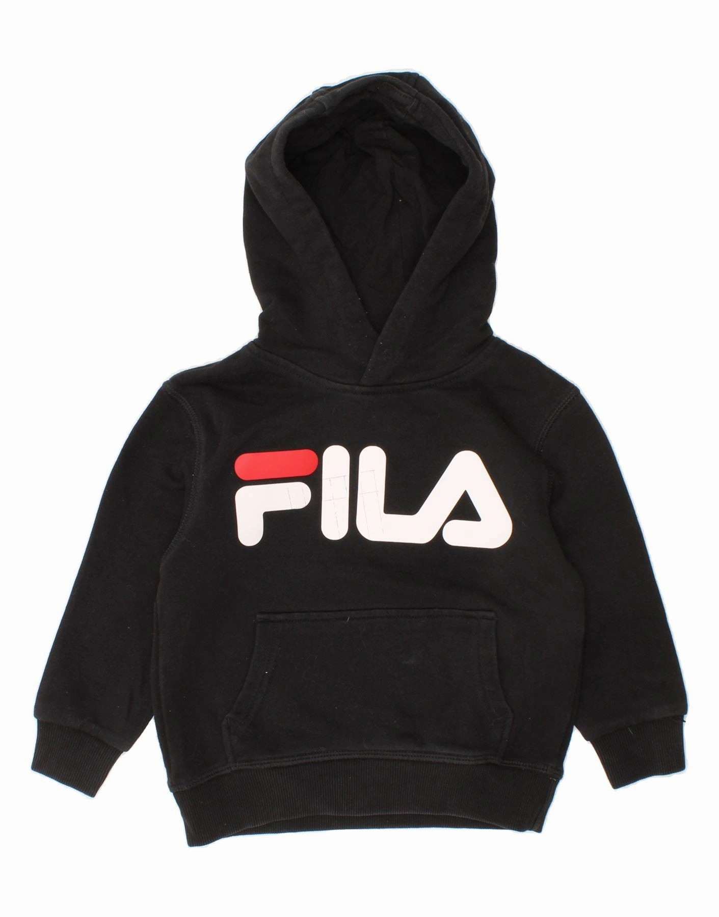 FILA Baby Boys Graphic Hoodie Jumper 18-24 Months Black Cotton Daily Layered