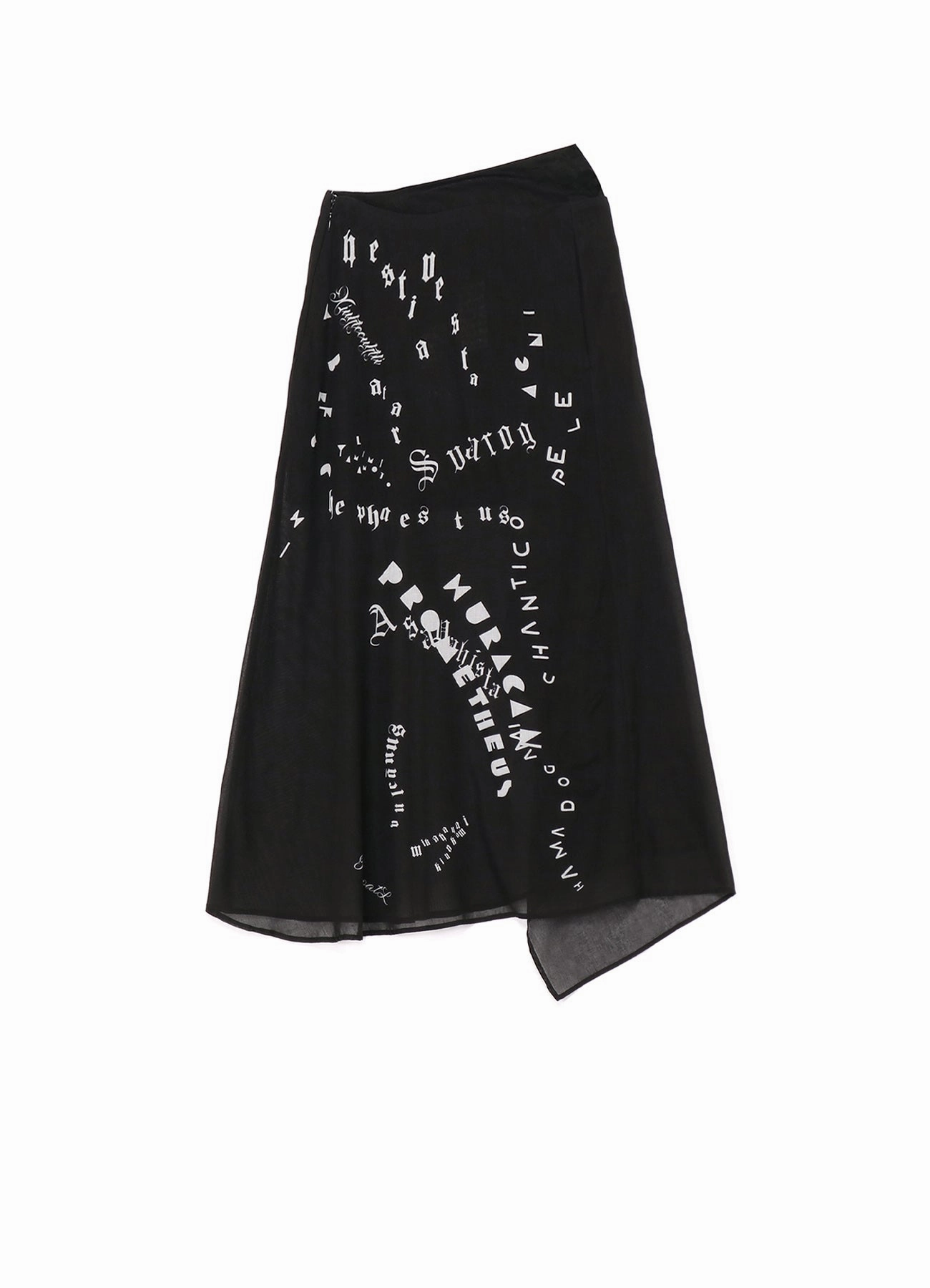 FIRE GODS PRINT ASYMMETRIC FLARED SKIRT Euro Touch
