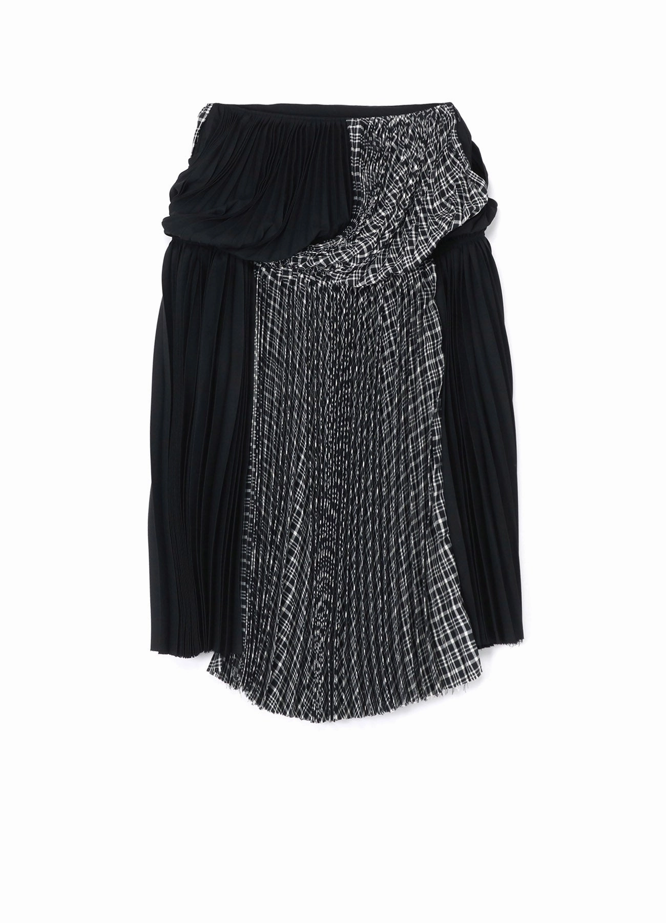 Front-Zip PLEATED SKIRT WITH TWISTED DESIGN