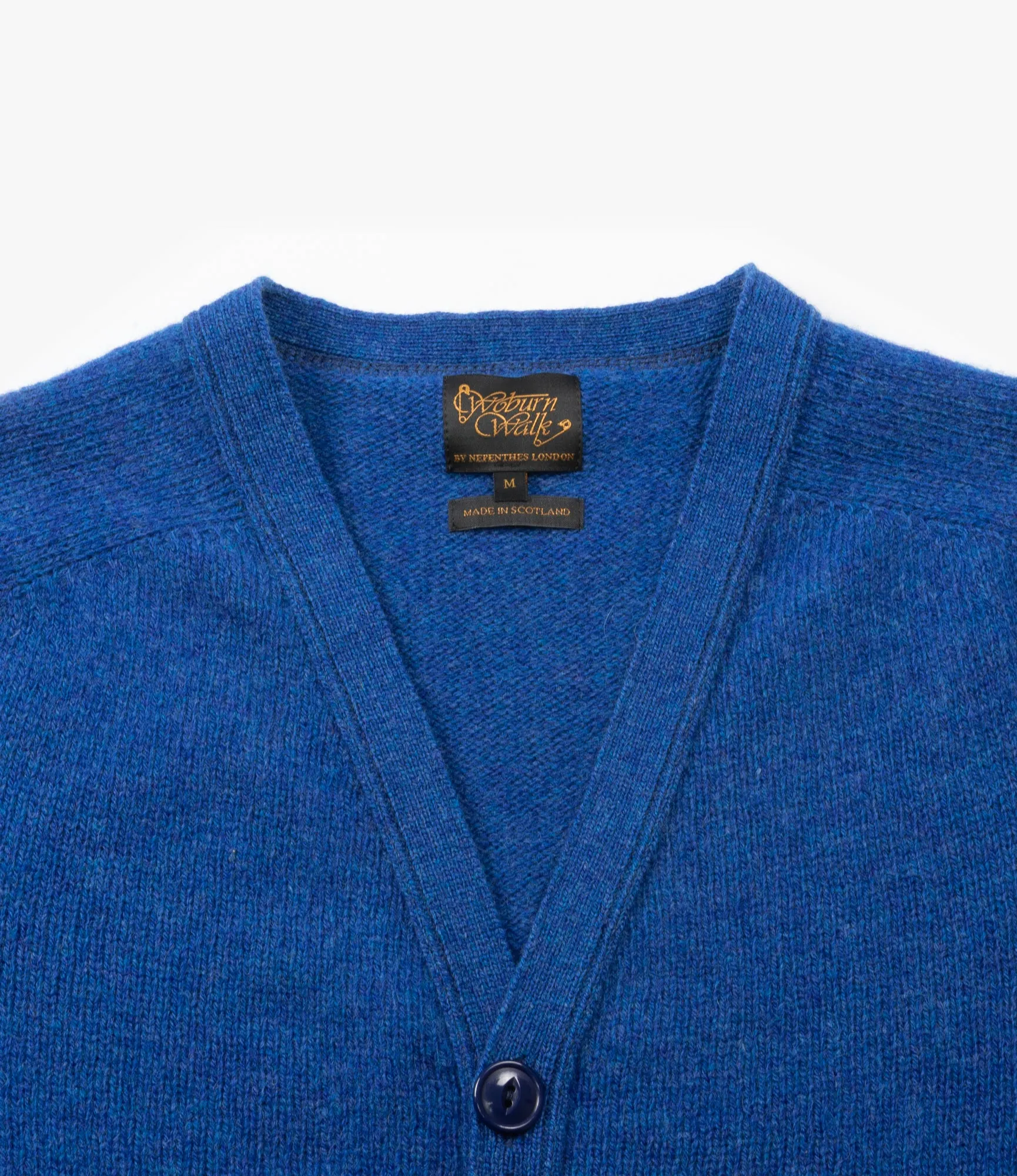 Fisherman Cardigan ?C?Ocean Blue Shetland Wool PreShrunk Fabric No Effort