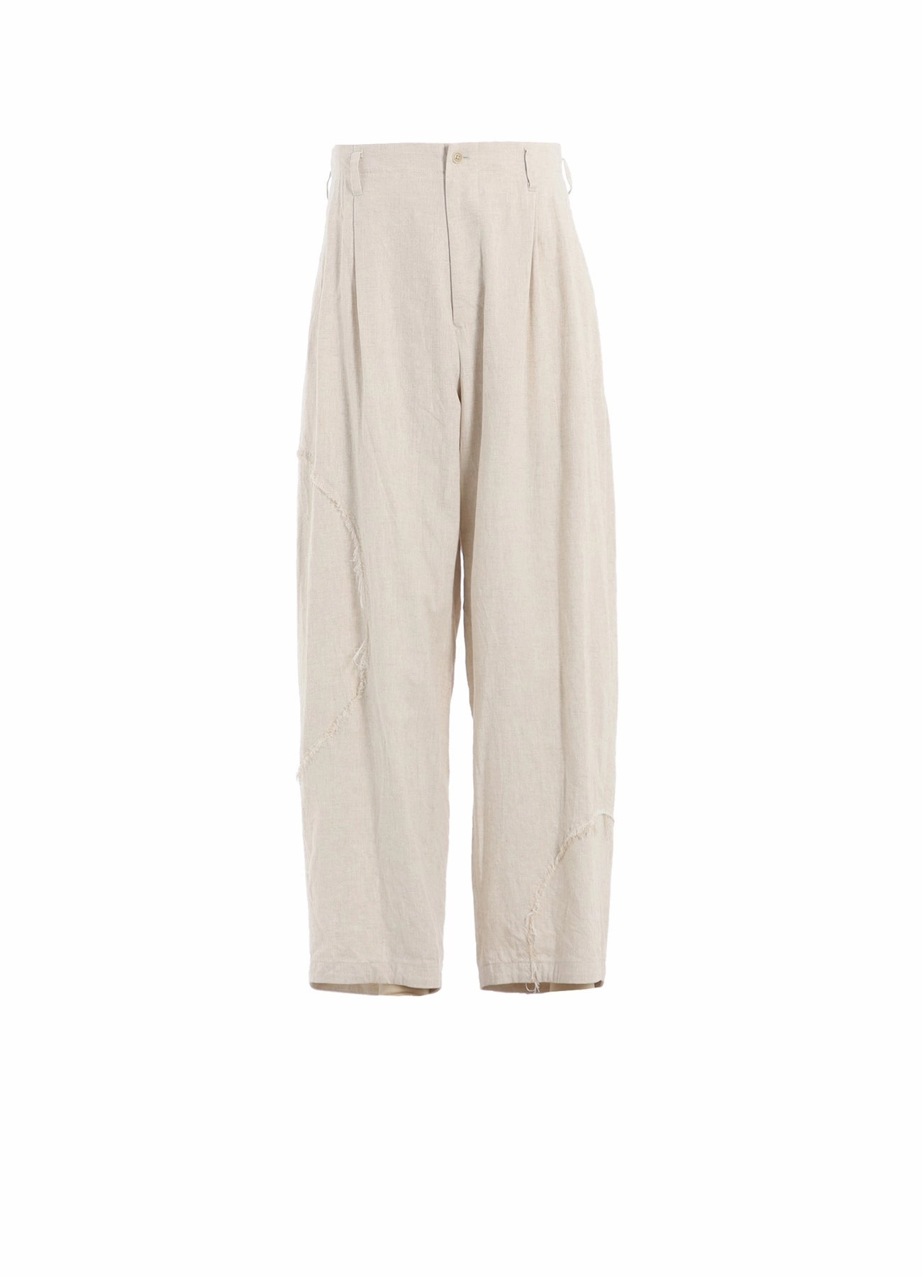 LINEN/COTTON HERRINGBONE ZIGZAG CUT-OUT PANTS Moisture Wicking Technology Active Layers