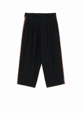 FLANNEL   ECUADORIAN WOVEN BRAID SIDE-SWITCHING PANTS Packable design Water Resistant Finish