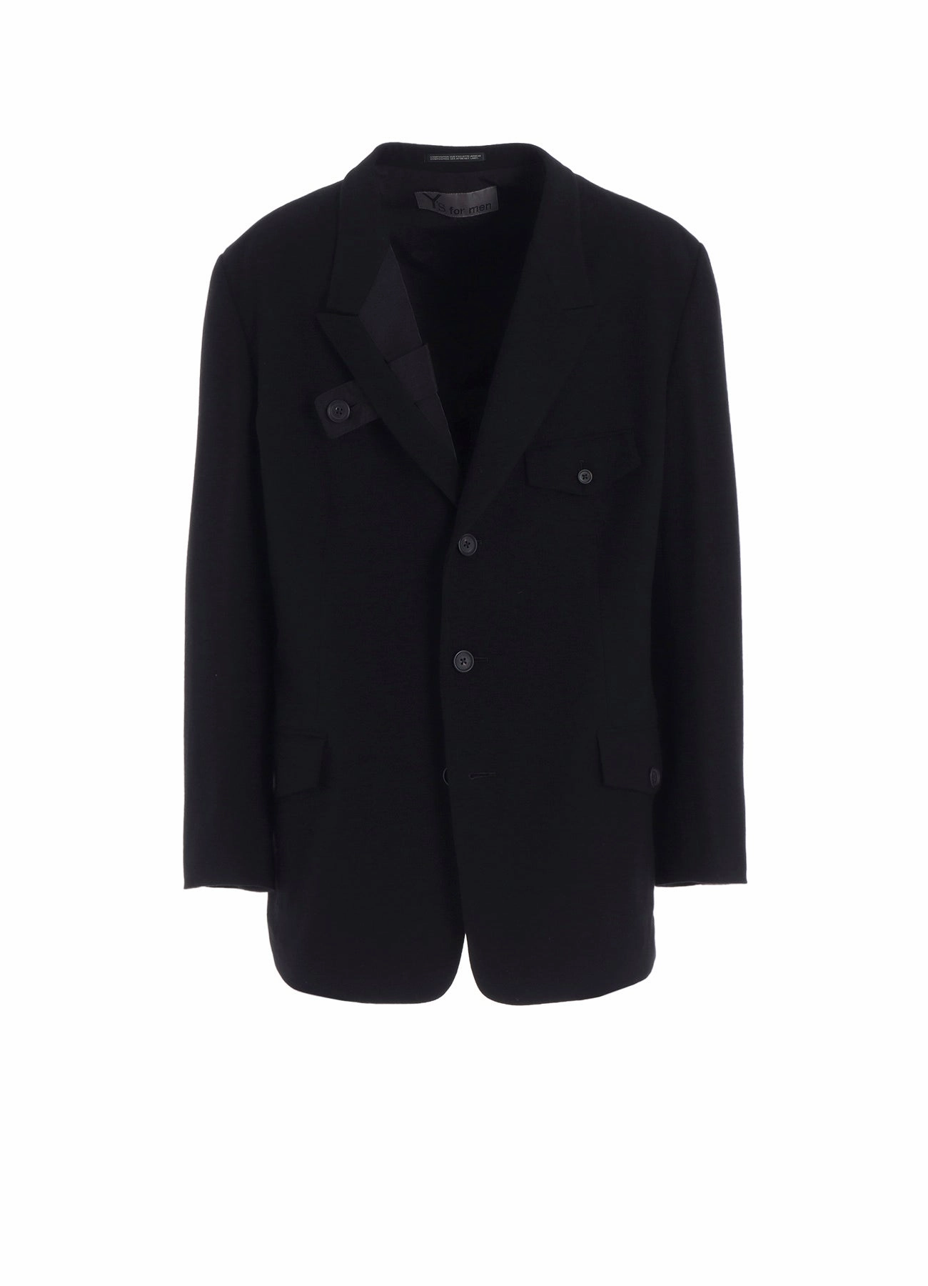 FLANNEL & NYLON RIPSTOP JACKET WITH LAPEL TAB AND UTILITY POCKETS Outdoor Activity Minimal Look