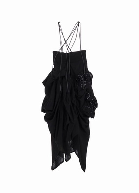 FLANNEL BOX D GATHERED SUSPENDER SKIRT Vibe Choice