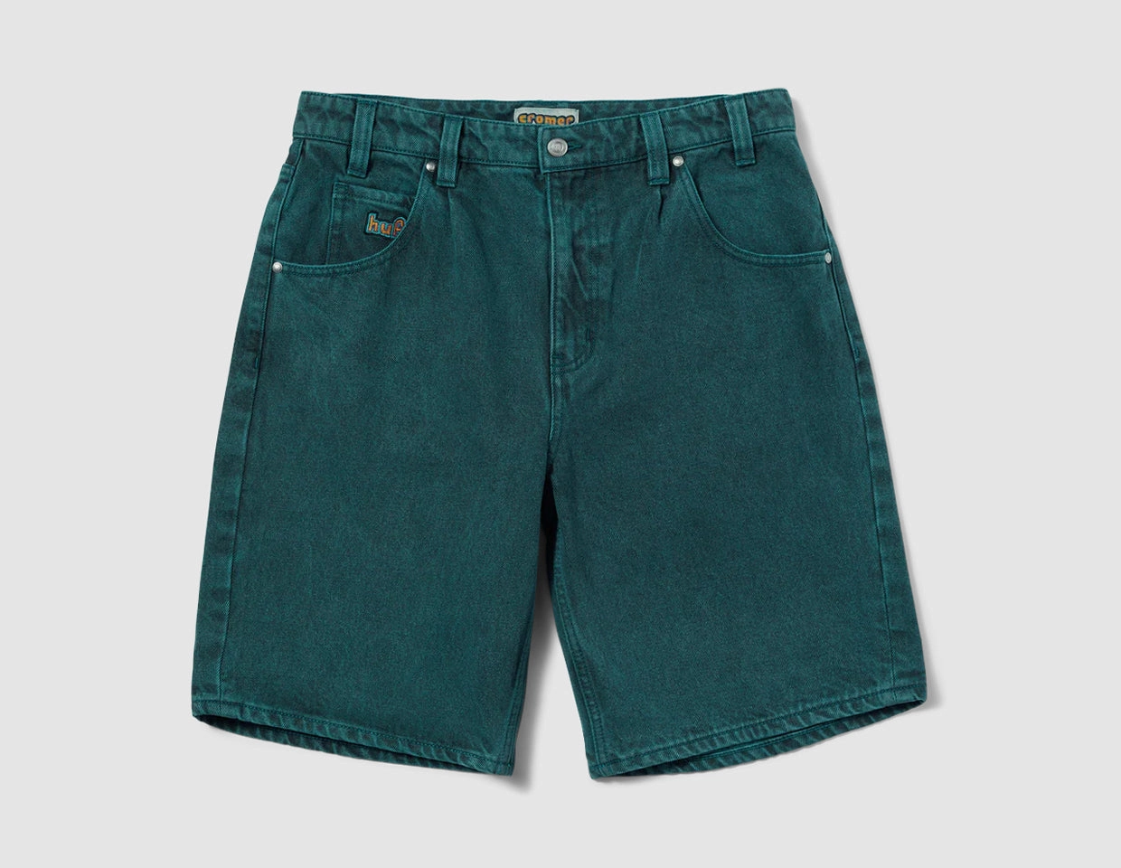 HUF Cromer Short Sea Green Anti Pilling Surface Compression Fit