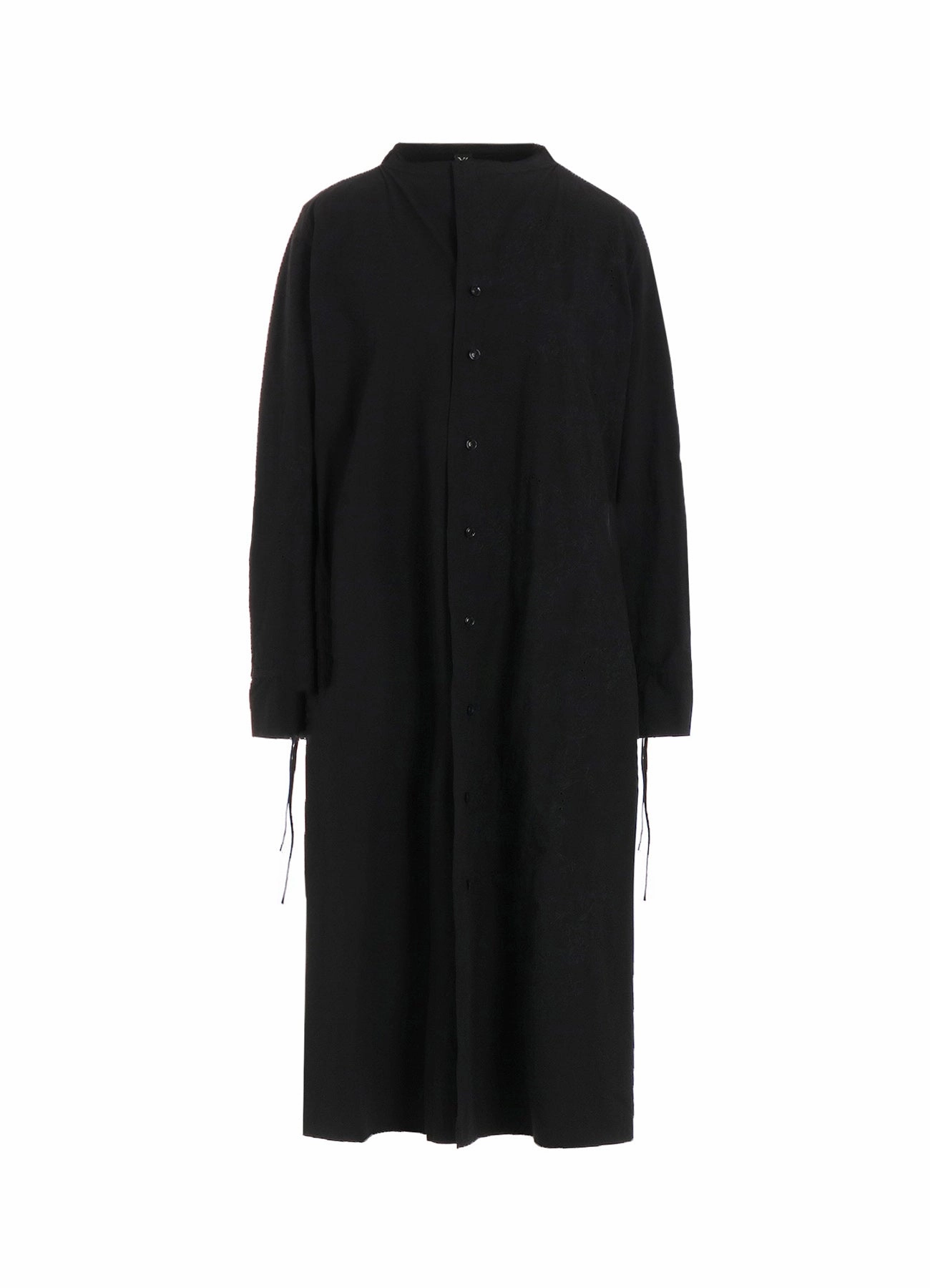 Muted Tones wrap waist COTTON BROAD BALLER LACE COLLARLESS DRESS