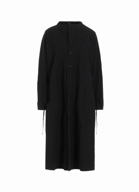 Muted Tones wrap waist COTTON BROAD BALLER LACE COLLARLESS DRESS