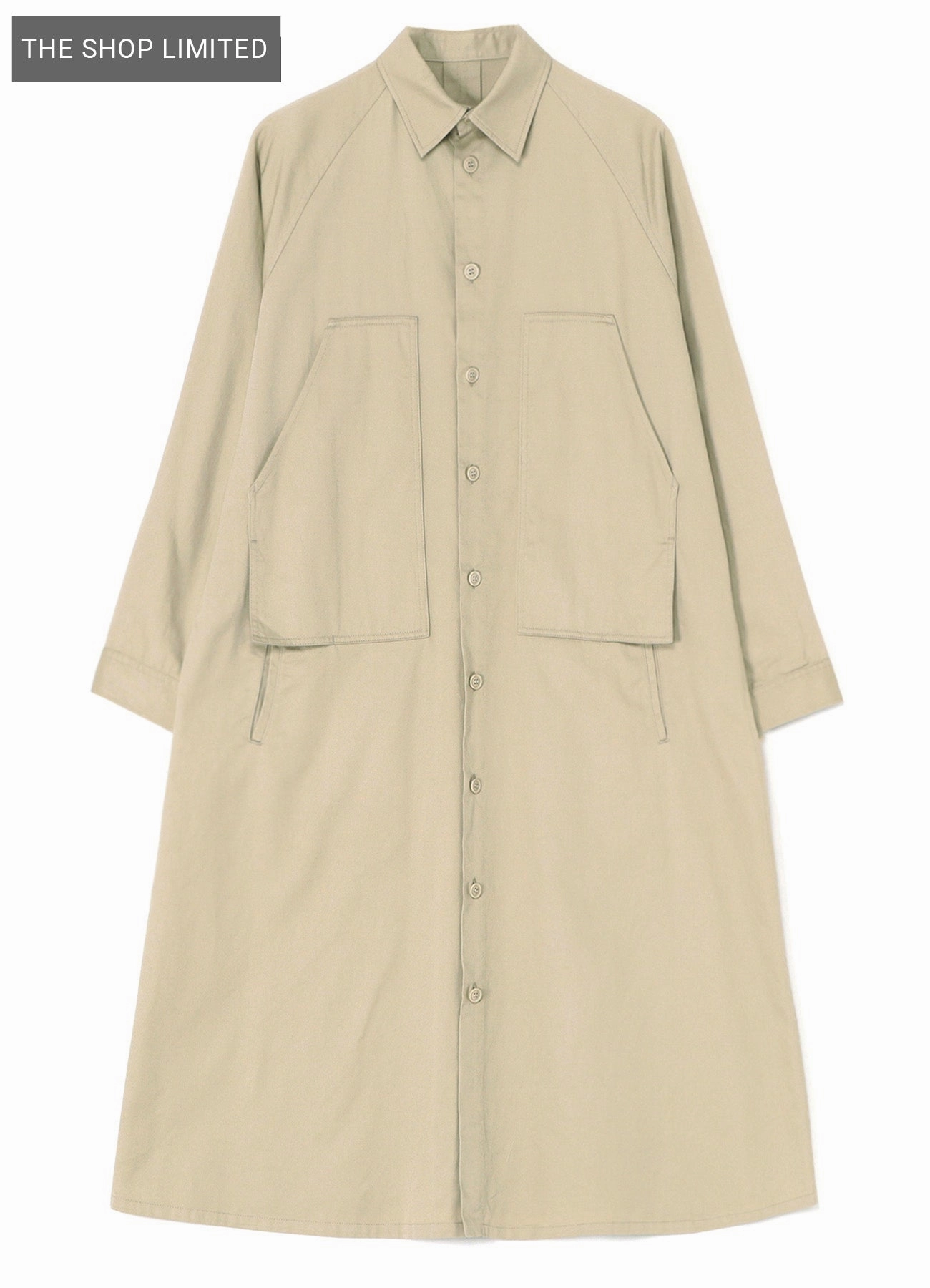 [Y's BORN PRODUCT] COTTON TWILL DOUBLE CHEST POCKET DRESS Dark Tones