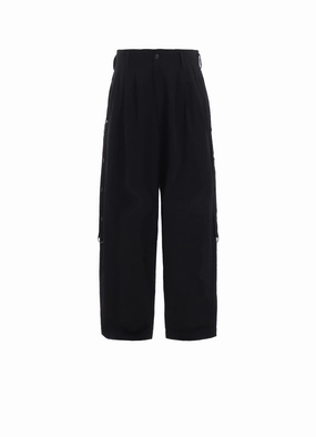 COTTON/LINEN DUNGAREE SIDEBANDED PANTS StaticResistantMaterial