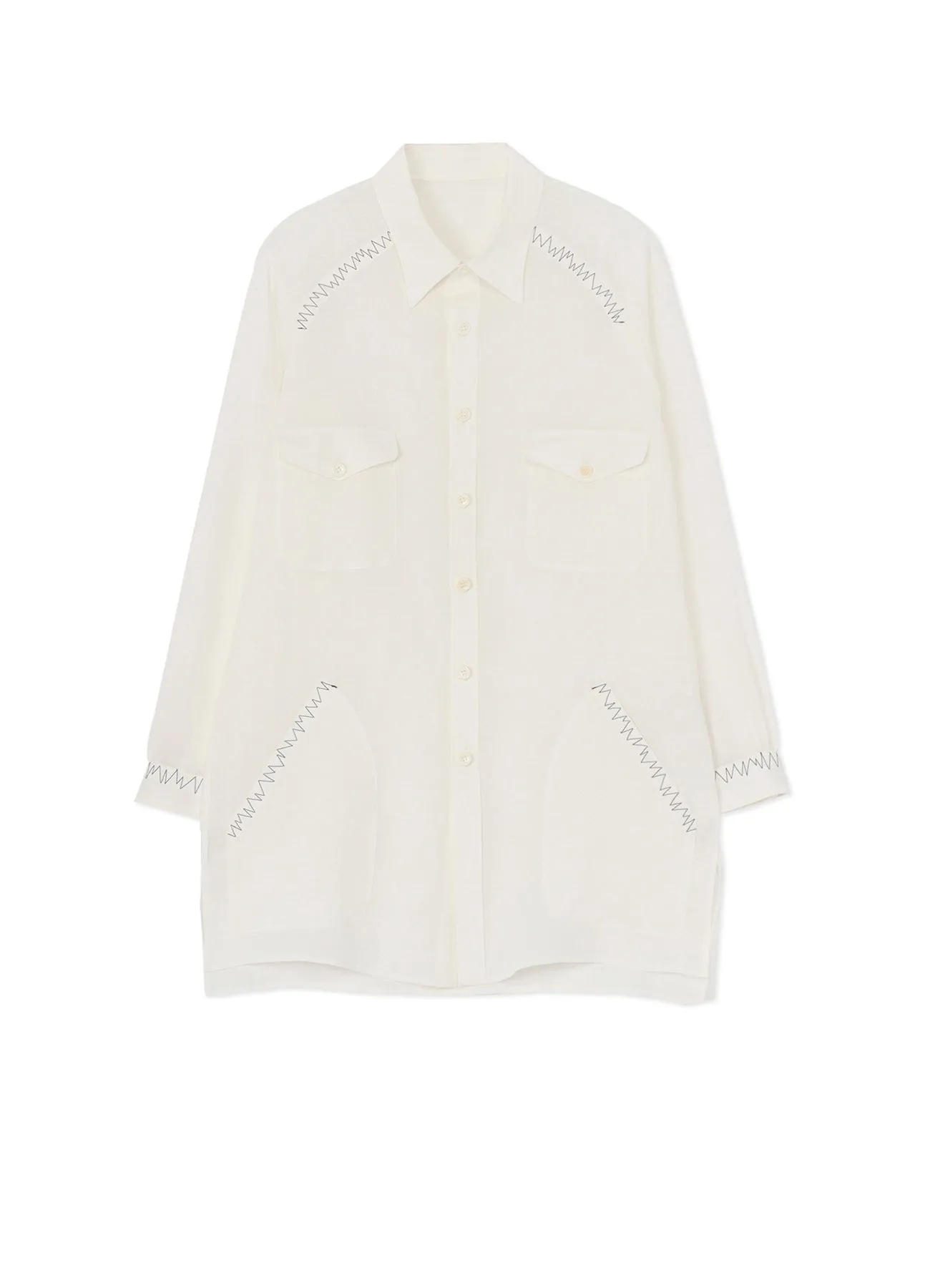 Reinforced Hems Smooth Stitch Pattern FLAX LAWN SHIRT