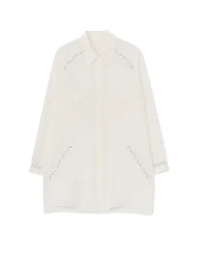 Reinforced Hems Smooth Stitch Pattern FLAX LAWN SHIRT