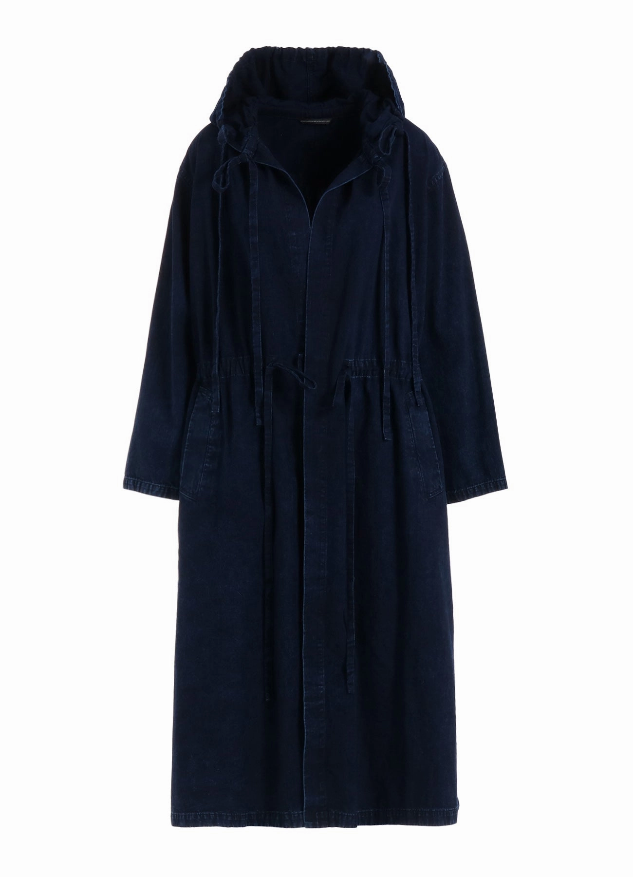 6OZ BLEACHED DENIM HOODIE COAT StretchableMaterial Wind Resistant Lining