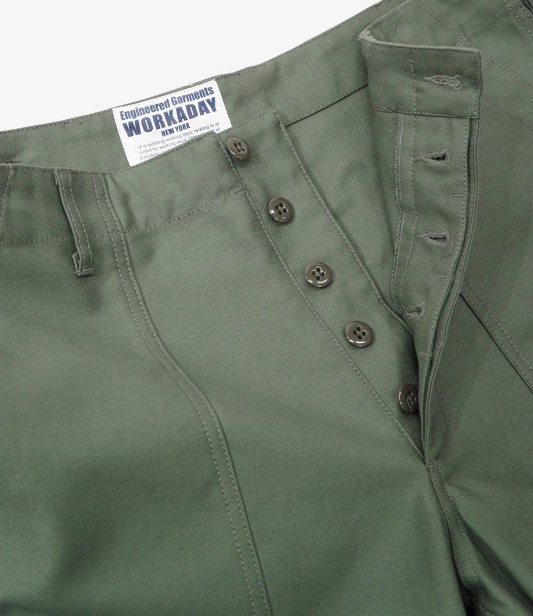 Comfy Texture Fatigue Pant - Olive Cotton Reversed Sateen