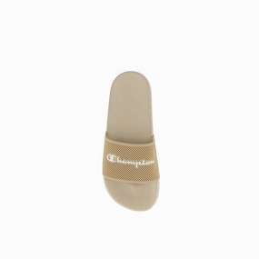 Canvas Material Easygoing Style Women's Flip Flops Champion Daytona Light brown