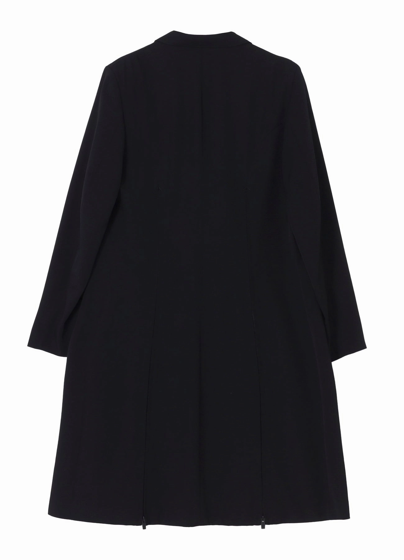 WOOL GABARDINE 3BUTTONS ZIP LONG COAT Sporty Shield