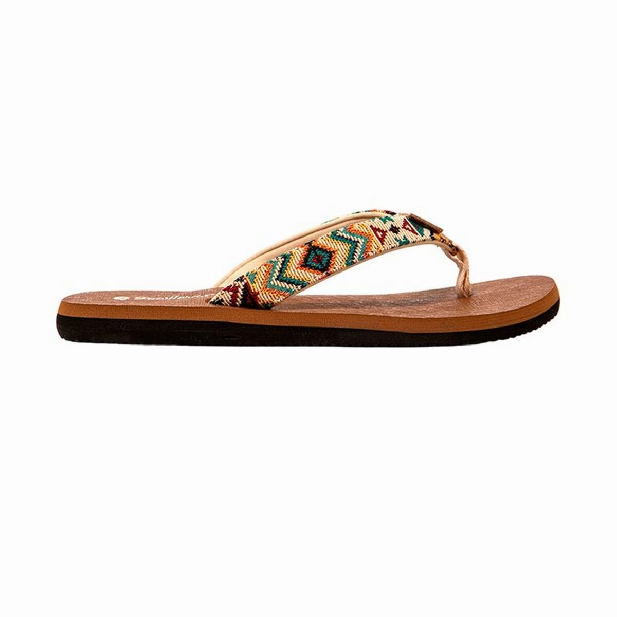 Women's Flip Flops Brasileras Inca Brown Outdoor Slip Elasticated