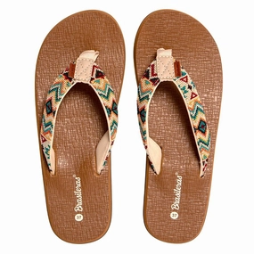 Reliable Construction Quick Slip On Women's Flip Flops Brasileras Inca Brown