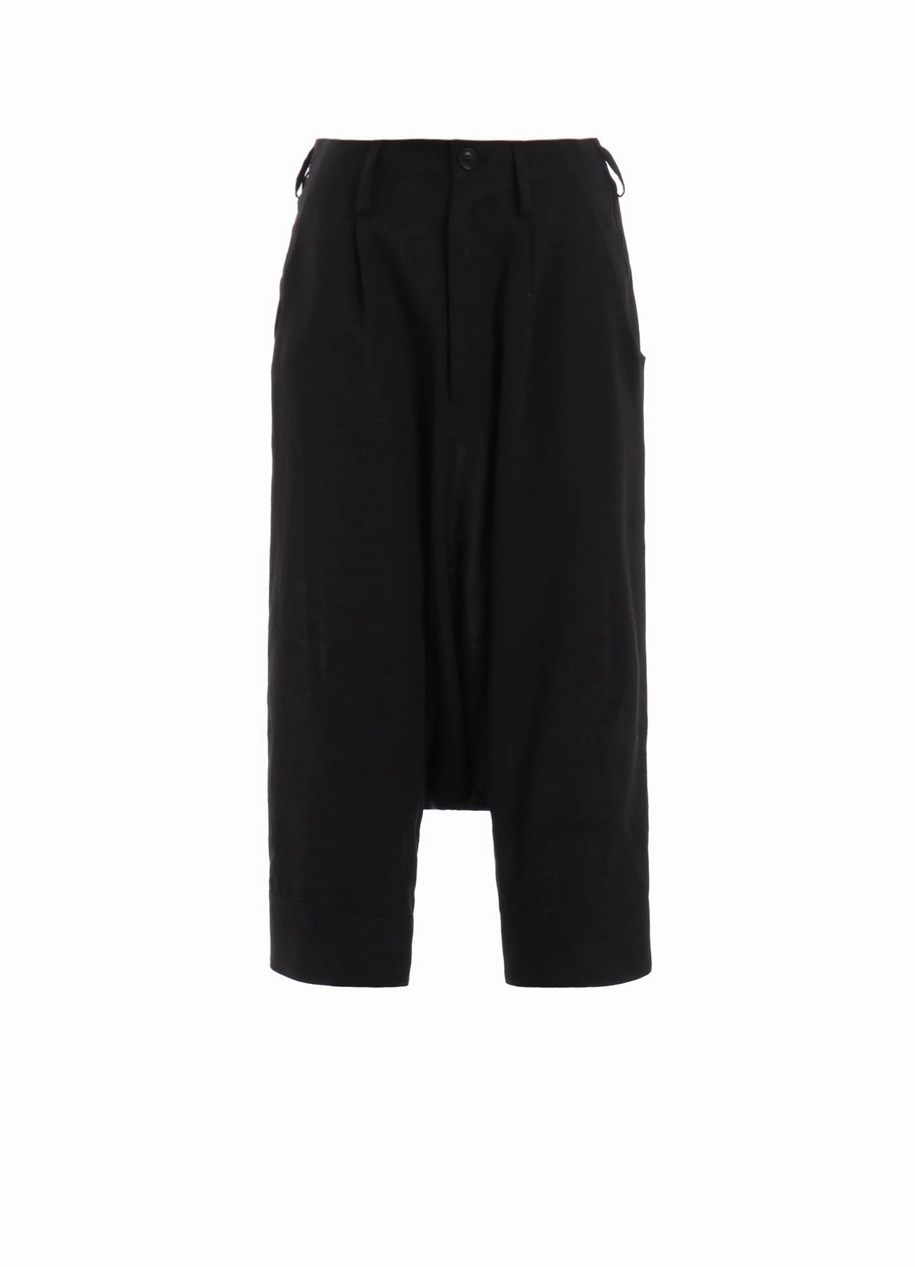 RAYON/LINEN SHEETING CUFFED HEM SARROUEL PANTS ErgonomicStitching