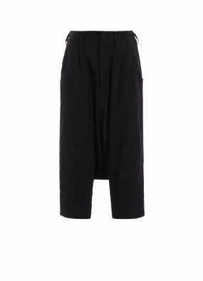 RAYON/LINEN SHEETING CUFFED HEM SARROUEL PANTS ErgonomicStitching