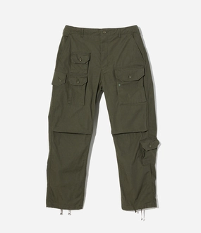 Water Repellent Coating Flowy legs Flight Pant ?C Olive Heavy Ripstop Cotton