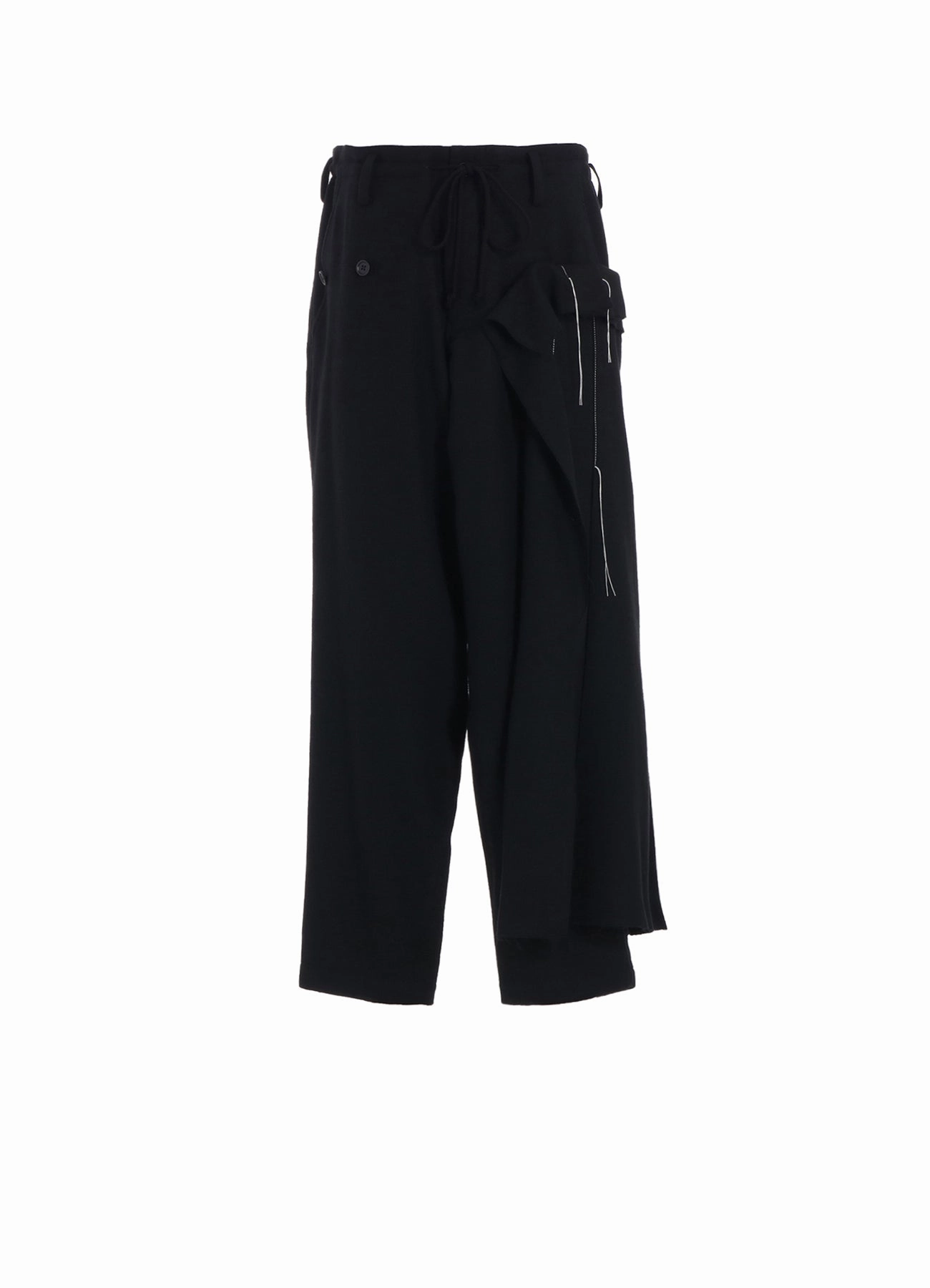 WOOL VIYELLA PLEATED WRAP PANTS Sporty Function