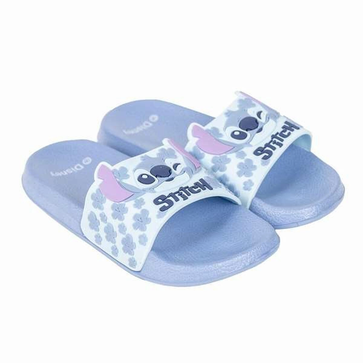 Easy Foot Comfort Odorless Flip Flops for Children Stitch Blue