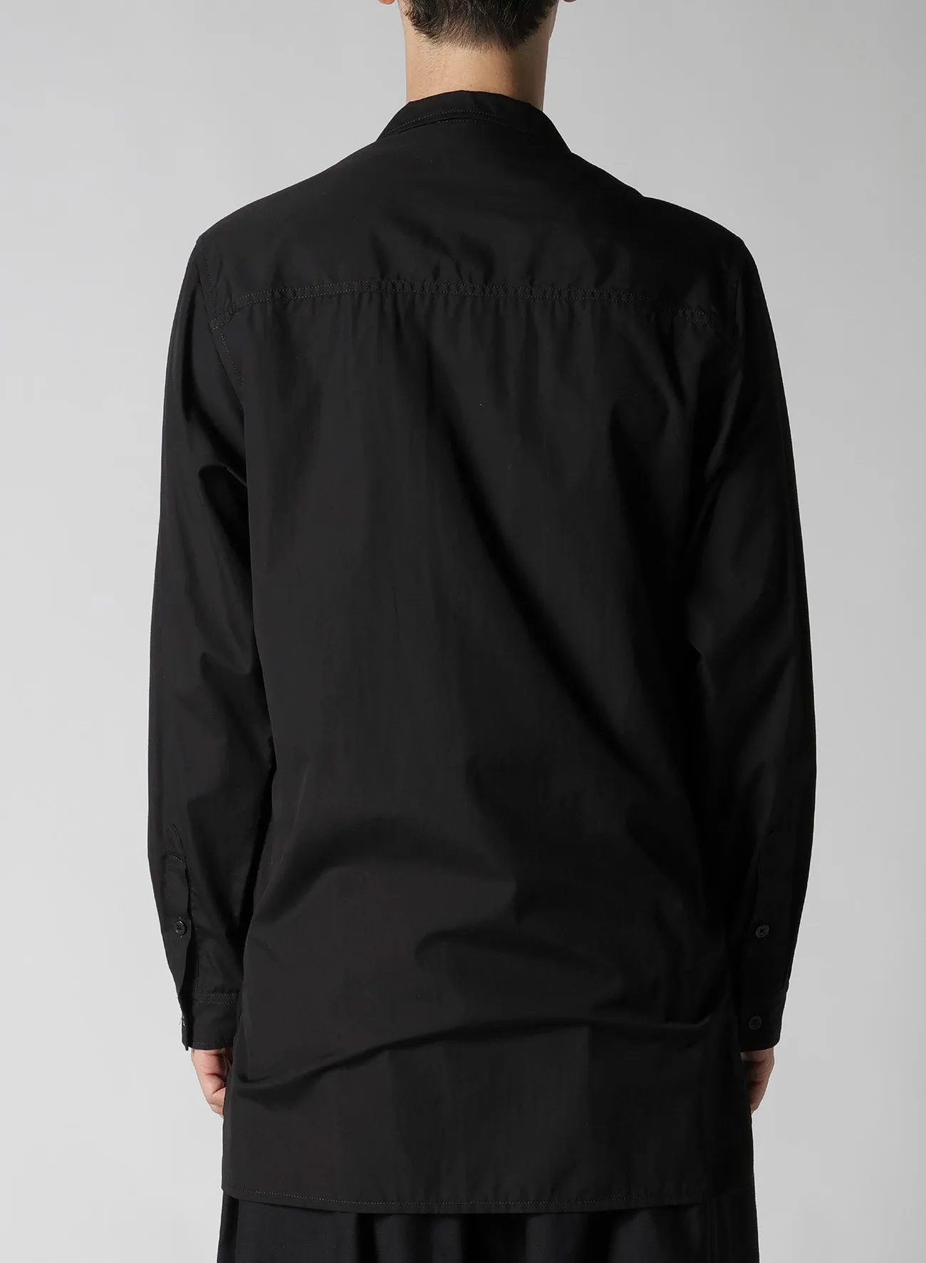 Classic Style CHAIN STITCH BROAD OPEN COLLAR BLOUSE