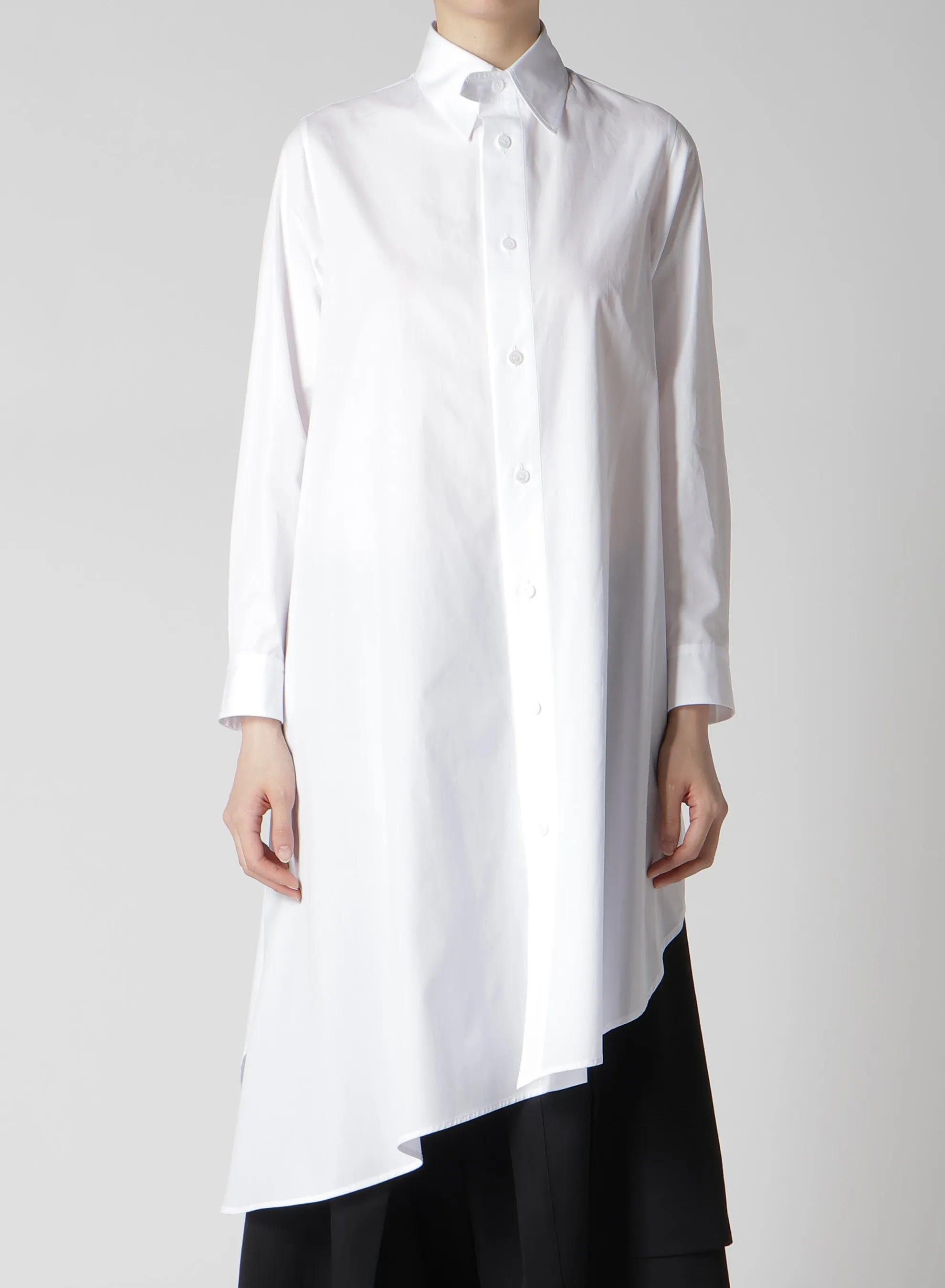 P?100/2 BROAD FLARE LONG DRESS SHIRT Fashionable Pick Professional Look