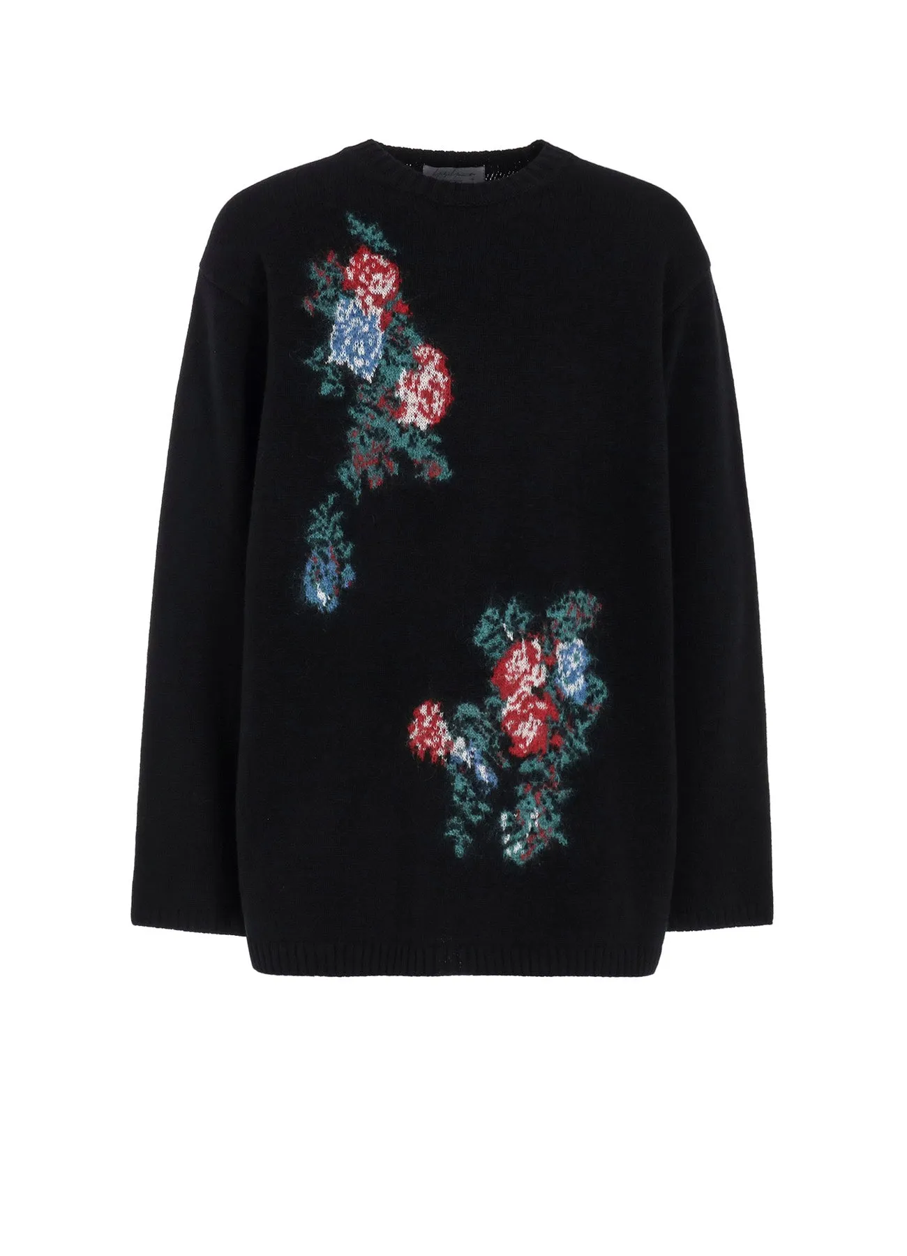 Leisure Look FLOWER DESIGNED ROUND NECK KNIT