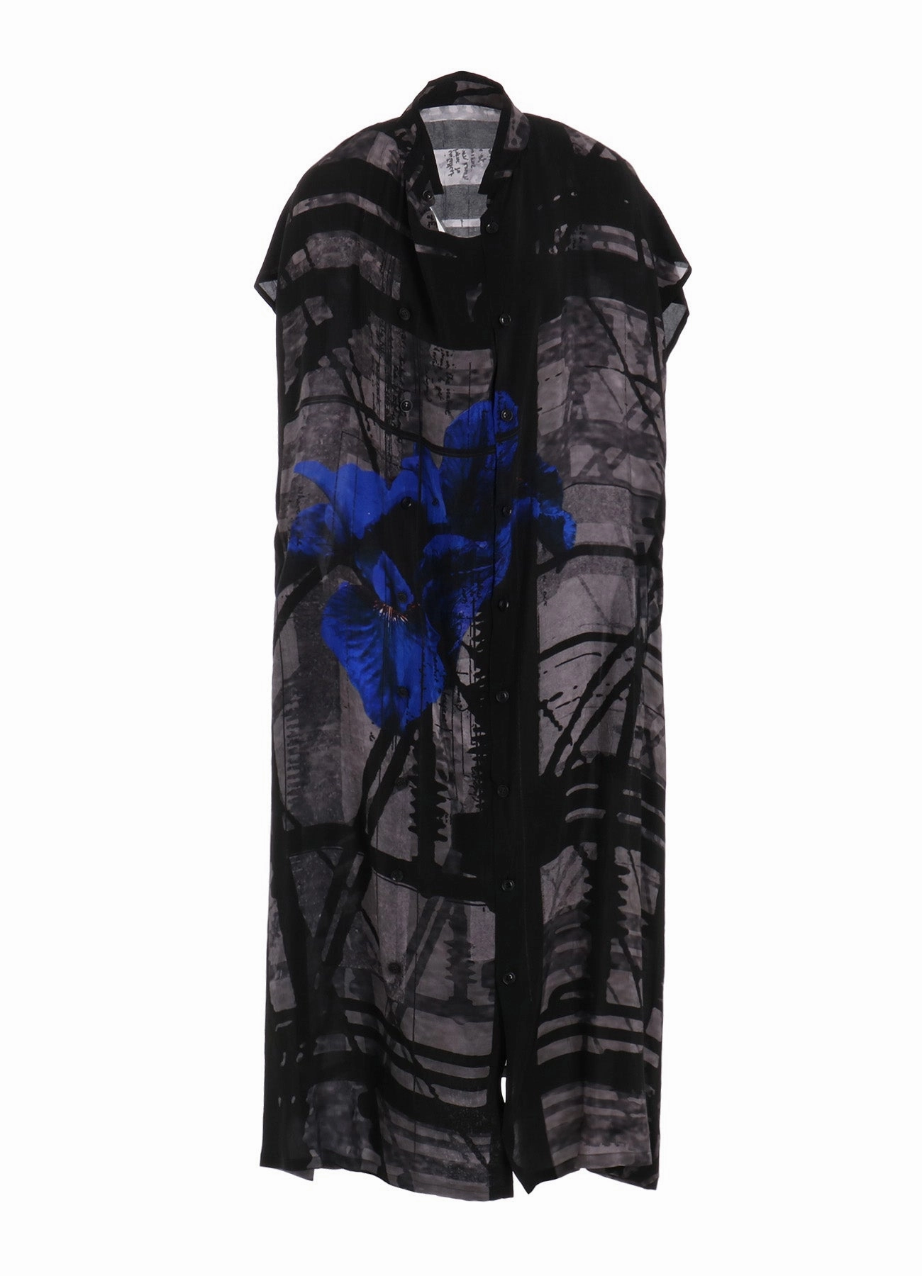 FLOWER&CABLE PRINT FRENCH SLEEVE SHIRT DRESS Daily Flex All-Day Comfort Wear