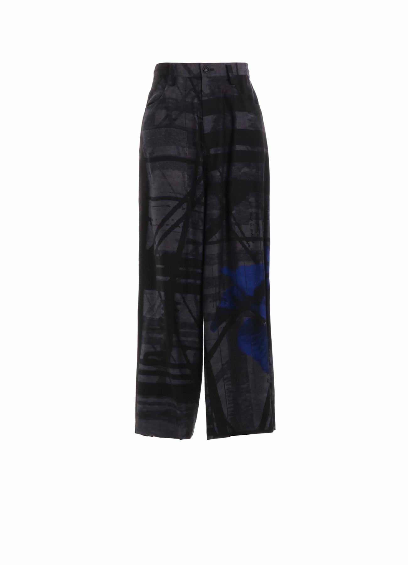 FLOWER&CABLE PRINT LONG STRAIGHT PANTS Comfortable Fashion