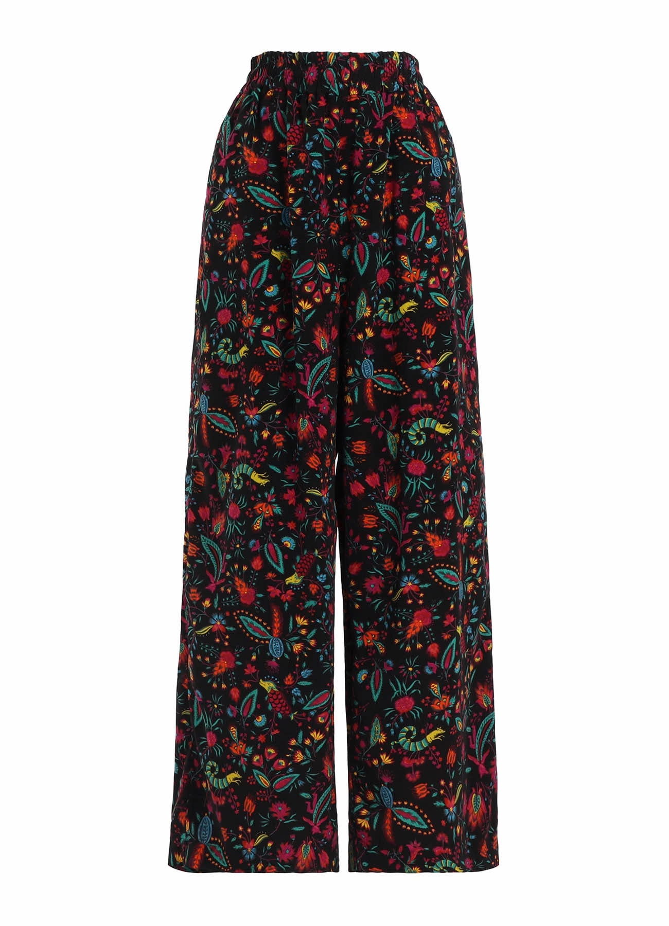 Seamless Comfort Neutral Style FLOWER PRINT ELASTIC WAIST PANTS