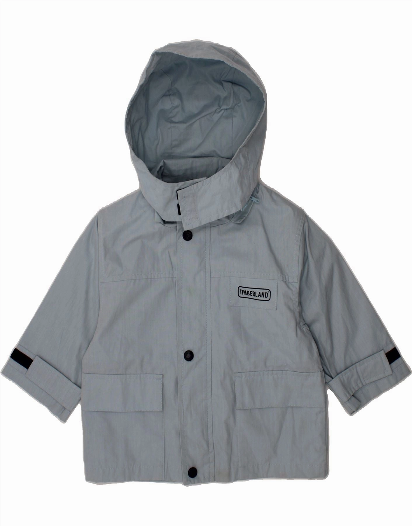 Easy Comfort TIMBERLAND Baby Boys Graphic Hooded Windbreaker Jacket 12-18 Months Blue