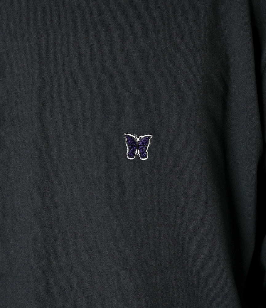 Long Sleeve Mock Neck ?C Black Heavy Jersey OekoTexCertified Cozy Look