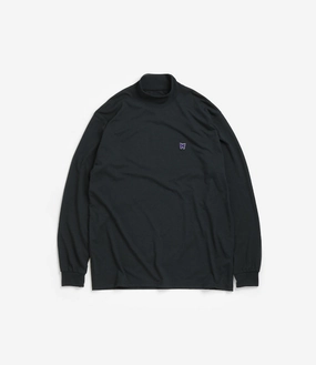 Effortless Daywear Long Sleeve Mock Neck ?C Black Heavy Jersey