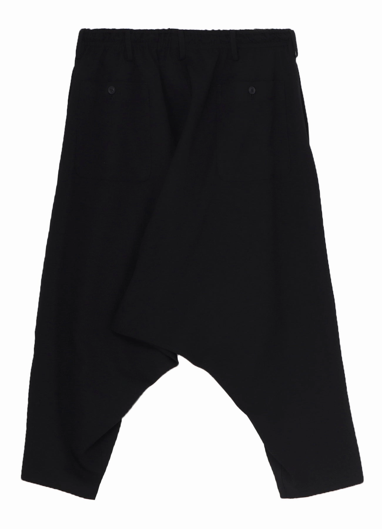 Elastic waist WOOL GABARDINE SAROUEL PANTS