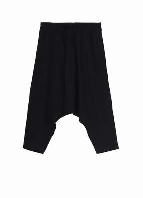 WOOL GABARDINE SAROUEL PANTS Denim finish Transitional Style