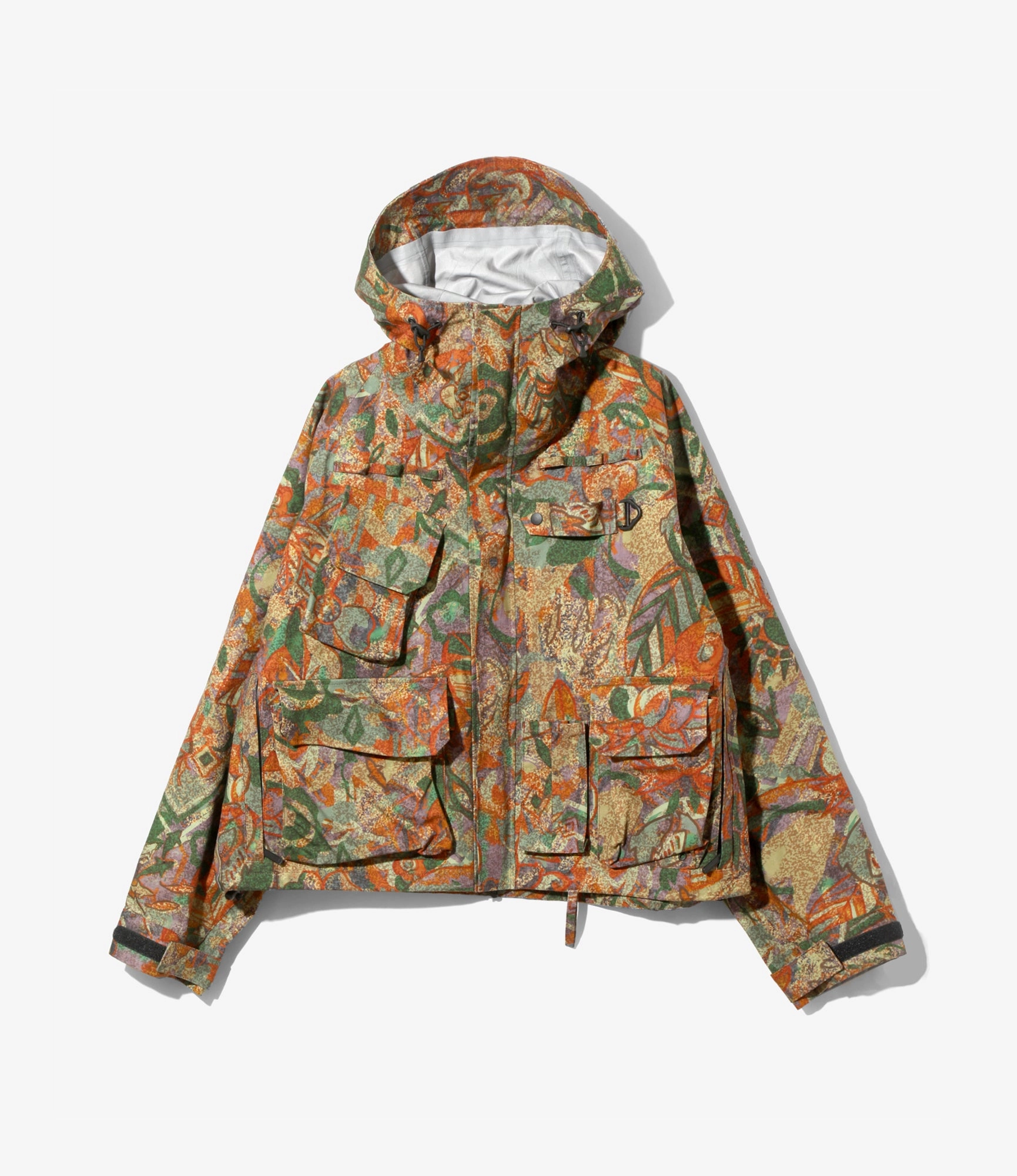 Multi Pocket Utility River Trek Jacket ?C 'EZO Forest' 3-Layer Ripstop Cotton