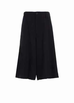 ARMY GABARDINE PLEATS HALF PANTS Flared bottom RegularFit