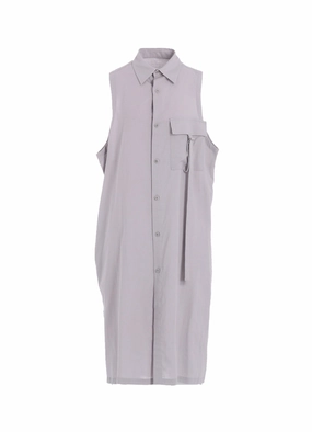 COTTON BOYLE VIYELLA SLEEVELESS SHIRT DRESS Chic Ensemble Mesh Soft